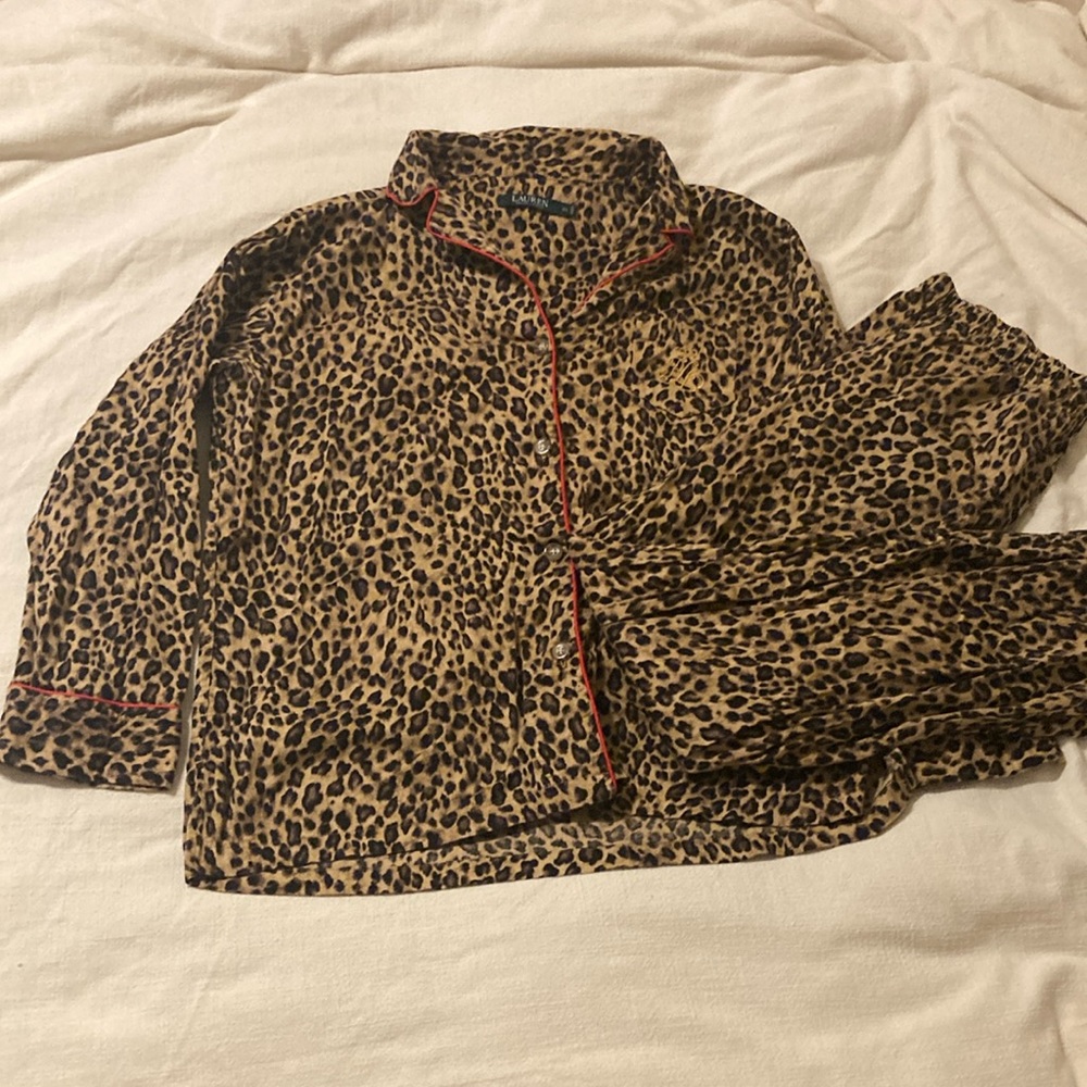 Leopard print Ralph Lauren PJ set